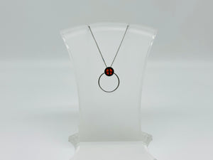 Bernsteinkette / 925er Silber (rhodiniert)/ Baltischer Bernstein/ 45 cm
