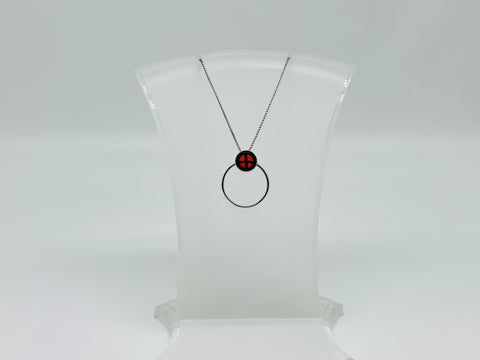 Bernsteinkette / 925er Silber (rhodiniert)/ Baltischer Bernstein/ 45 cm