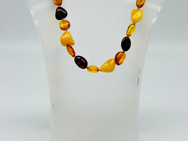 Bernsteinkette/ Geschliffener Naturbernstein/ 54 cm