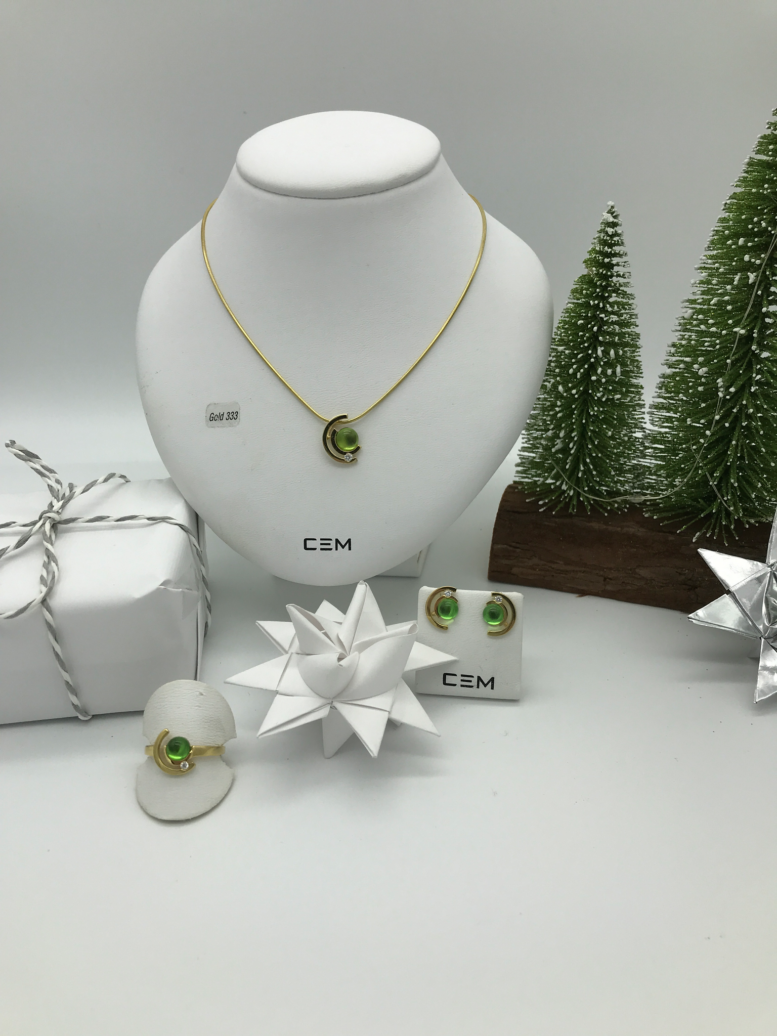 Winter Set - Karibischer Bernstein / 333er Gold