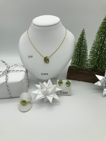 Winter Set - Karibischer Bernstein / 333er Gold