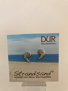 Ohrstecker - "DUR Sandnautilus" Strandsand/ 925er Silber (rhodiniert)