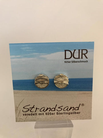 Ohrstecker - "DUR Strandwellen“Strandsand/ 925er Silber (rhodiniert)