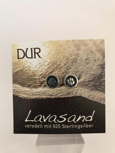 Ohrstecker - "DUR Sandkatze" Lavasand/ 925er Silber (rhodiniert)