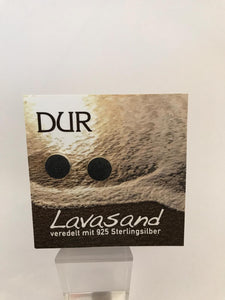 Ohrstecker - "DUR Lavasand rund" 925er Silber