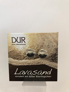 Ohrstecker - "DUR Strandwellen“Lavasand/ 925er Silber (rhodiniert)