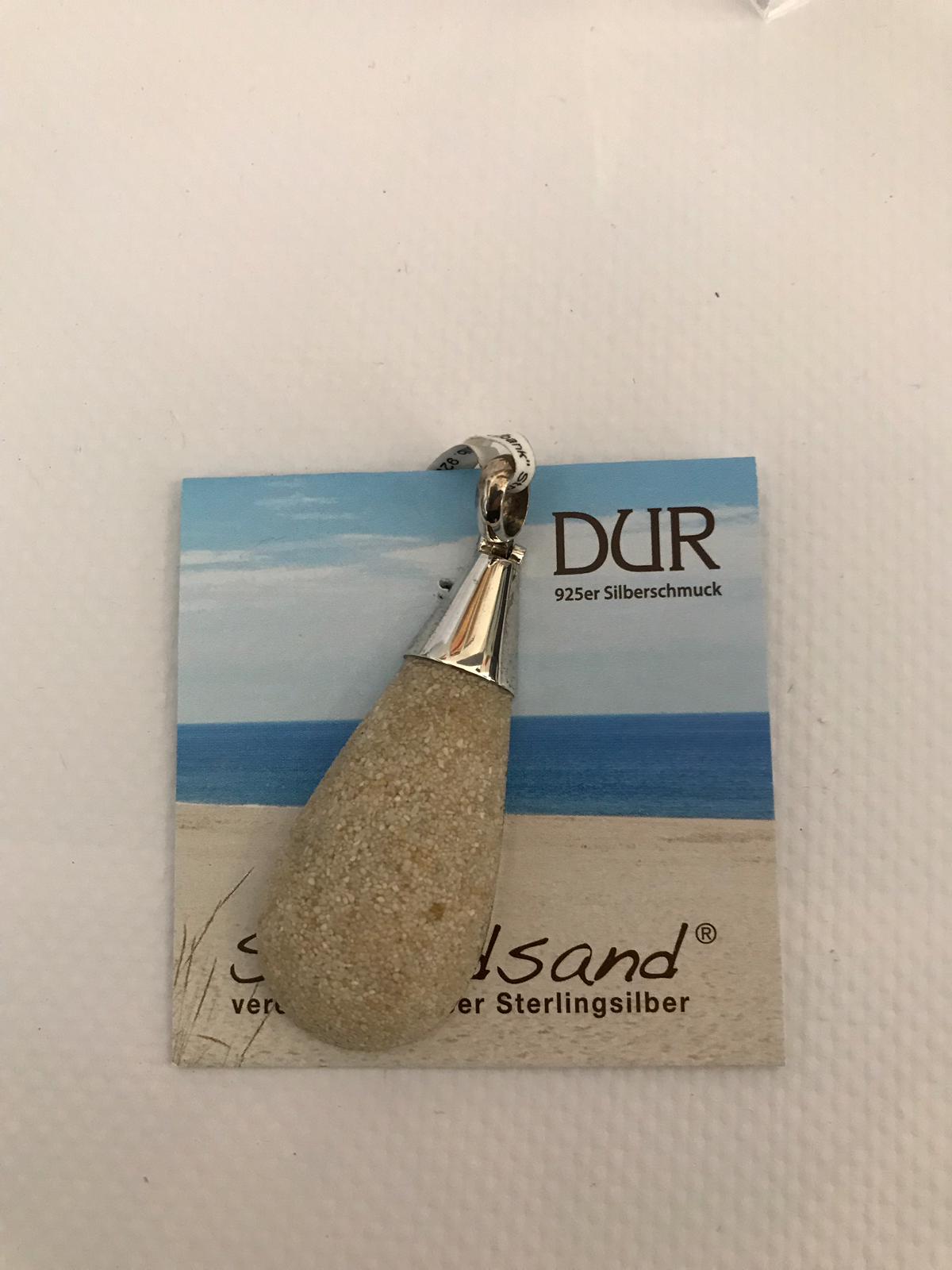 Anhänger - "DUR Sandbank" Strandsand/ 925er Silber