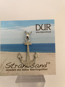 Anhänger - "DUR Anker" Strandsand/ 925er Silber (rhodiniert)