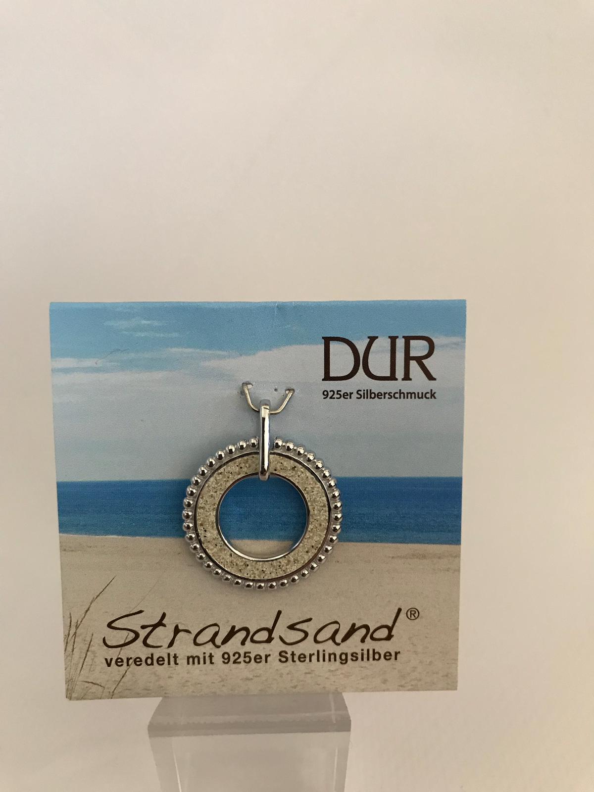 Anhänger - "DUR Strandzauber" Strandsand/ 925er Silber (rhodiniert)