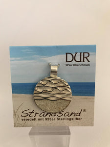 Anhänger - "DUR Strandwellen“Strandsand/ 925er Silber (rhodiniert)