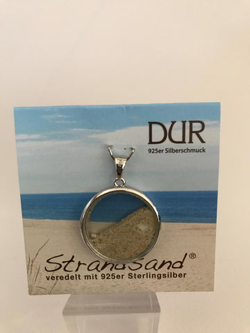 Anhänger - "DUR Sandsturm" Strandsand/ 925er Silber (rhodiniert)