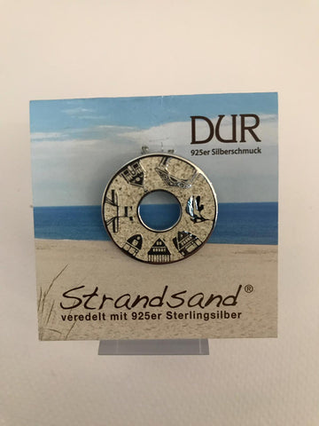 Anhänger - "DUR Boltenhagen" Strandsand/ 925er Silber (rhodiniert)