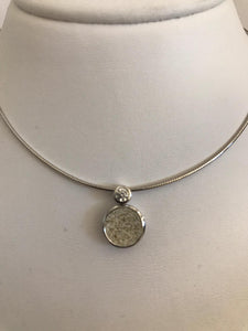 Collier - "DUR Polarstern" Strandsand/ 925er Silber (rhodiniert)