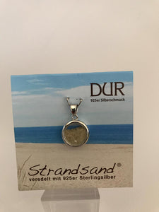 Anhänger - "DUR Sandsturm" Strandsand/ 925er Silber (rhodiniert)