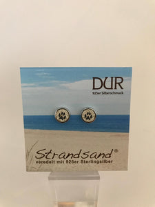 Ohrstecker - "DUR Sandkatze" Strandsand/ 925er Silber (rhodiniert)