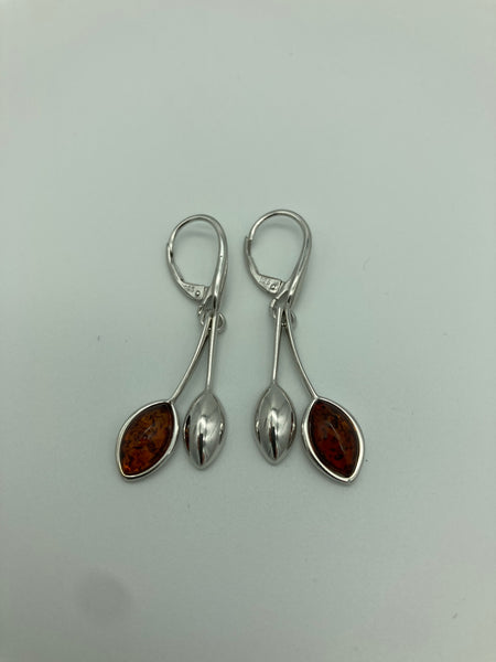 Ohrhänger "Tropfen"- Bernstein/ 925er Silber