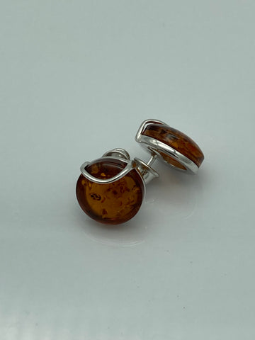 Ohrstecker - Baltischer Bernstein/ 925er Silber(rhodiniert)