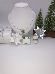 Winter Set - Karibischer Bernstein / 925er Silber / vergoldet